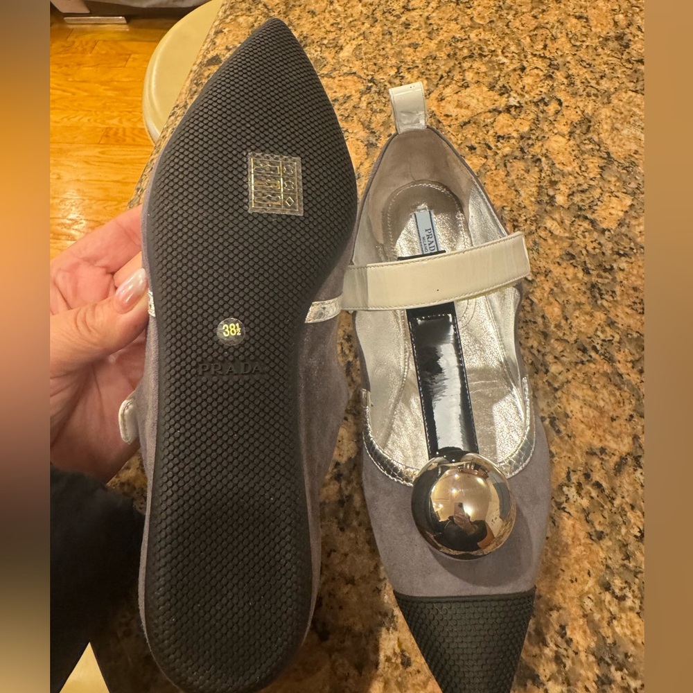 Prada flats ballerina shoes multicolor Sz 8.5 - Picture 10 of 16